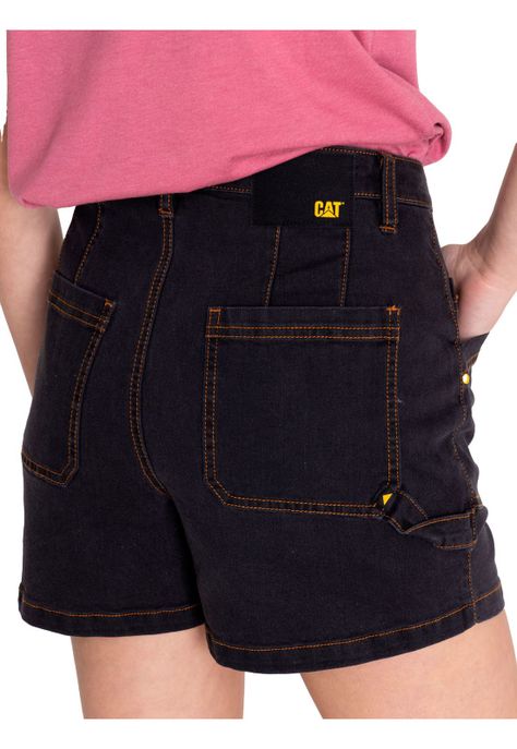 Short Mujer Triblend Stretch Denim Short Gris-4