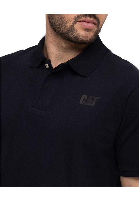 Polo Logo Pique Polo Negro Hombre-3