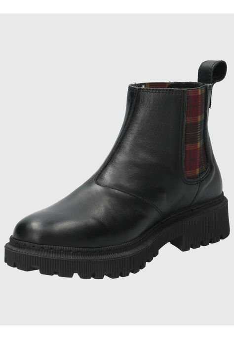 Botin Cuero Mujer Lacock Negro-4