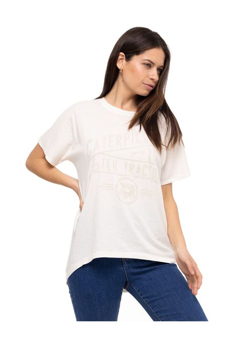 Polera M/C W Slouchy Dolman Tee Blanco Mujer-0