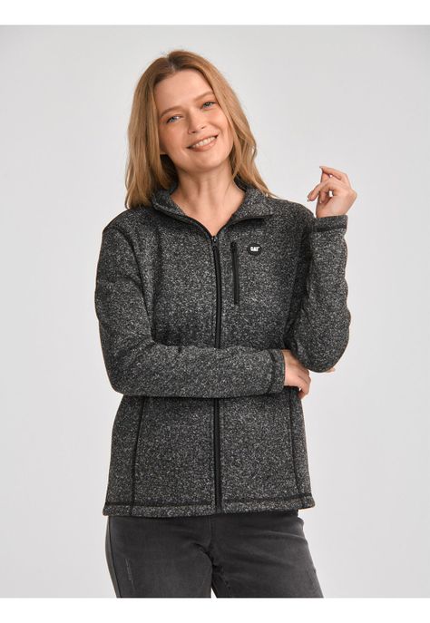 Polar Mujer W Sweater Fleece Full Zip Jacket Negro-1