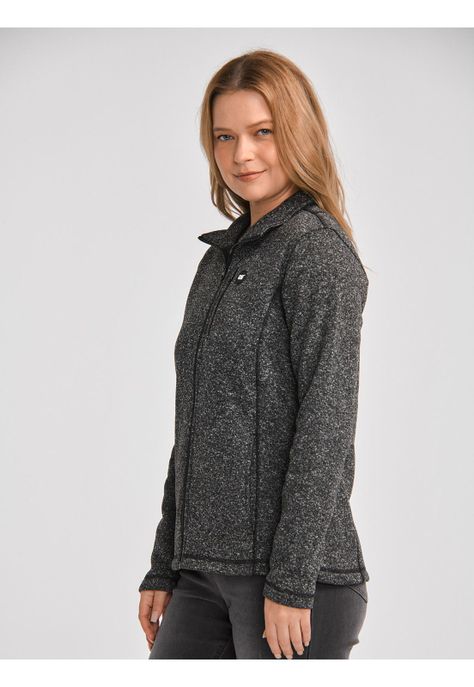 Polar Mujer W Sweater Fleece Full Zip Jacket Negro-3