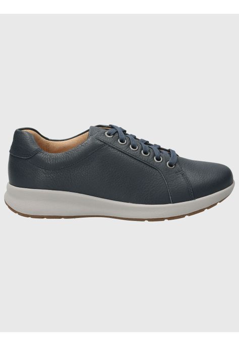 Zapatilla Cuero Mujer Spinal Laceup Azul-1