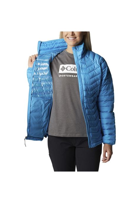 Parka Powder Lite Jacket Celeste Mujer-3