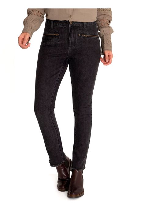 Pantalón Algodón Orgánico Mujer Leman Gris-4