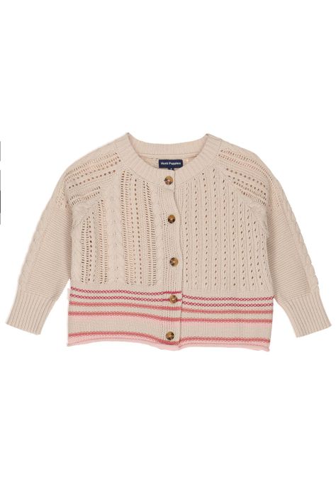 Chaleco Niña Punto Beige-0