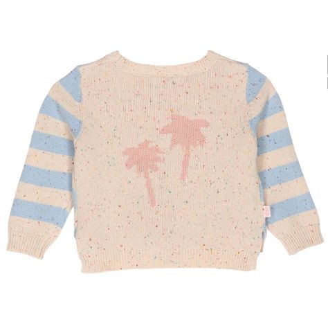 Sweater Niña Palms Celeste-1