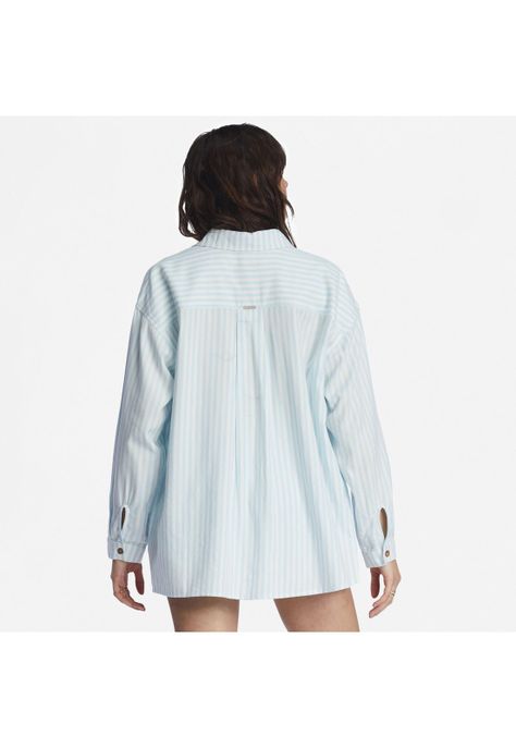 Blusa M/L Mujer In The Tide J Wvtp Celeste-3