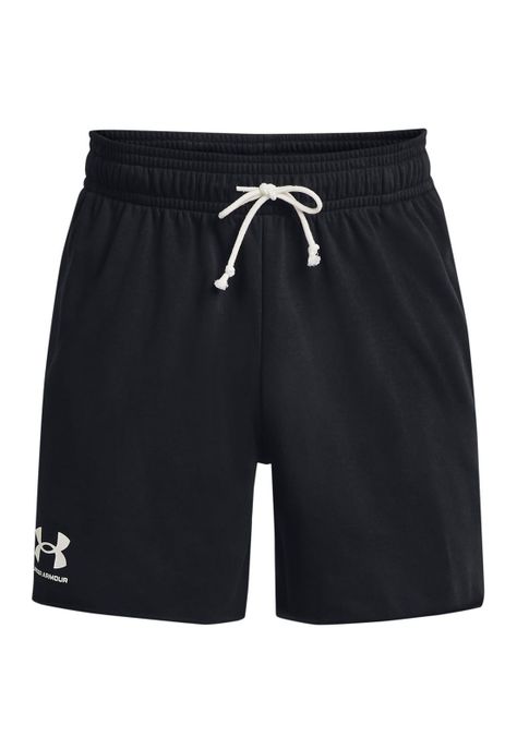 Shorts Rival Terry de 6" para hombre Negro-0