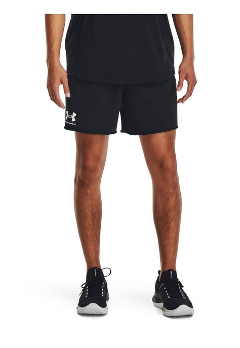 Shorts Rival Terry de 6" para hombre Negro-3