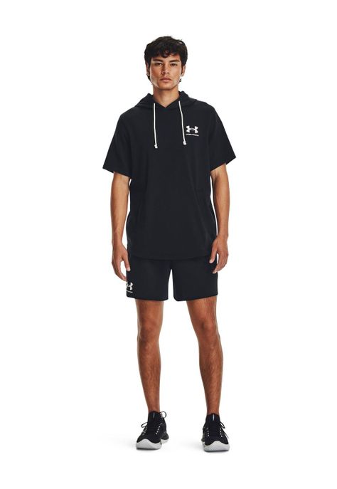 Shorts Rival Terry de 6" para hombre Negro-5