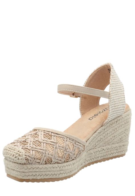 Sandalia Mujer Giotto Beige -4