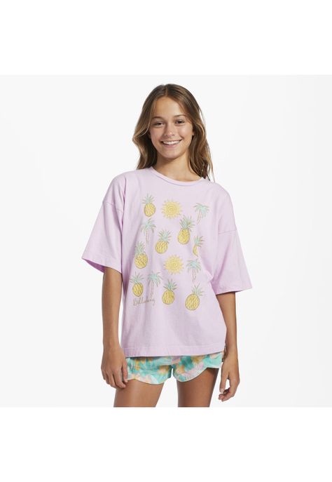 Polera M/C Niña Pinapple Party G Tee Lila-0