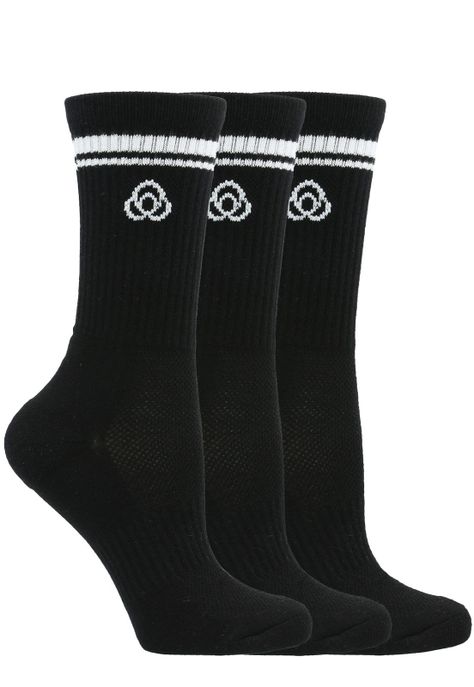 Pack 3 Calcetines Mujer Half Cut Isi Negro -0