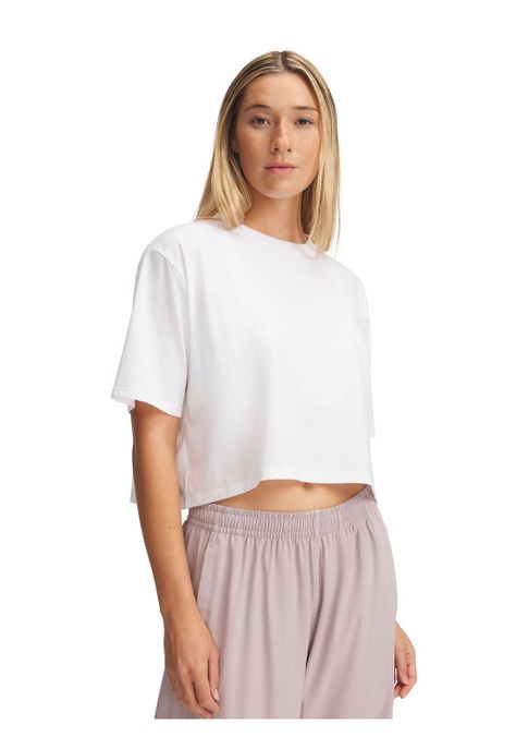 Polera Manga Corta UA Rival Mujer Blanco-0