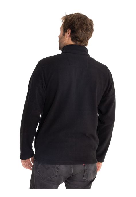 Polar Casual Hombre Microfleece Full Zip Negro-1
