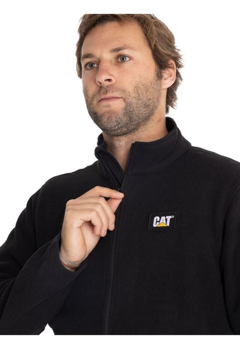 Polar Casual Hombre Microfleece Full Zip Negro-3