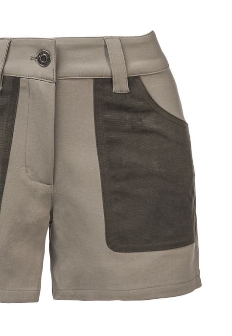 Short Wax Carcans Verde Oscuro Mujer-3