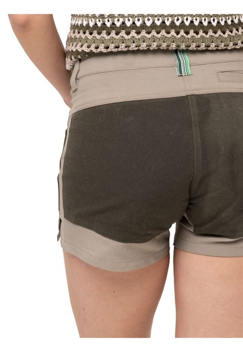 Short Wax Carcans Verde Oscuro Mujer-6