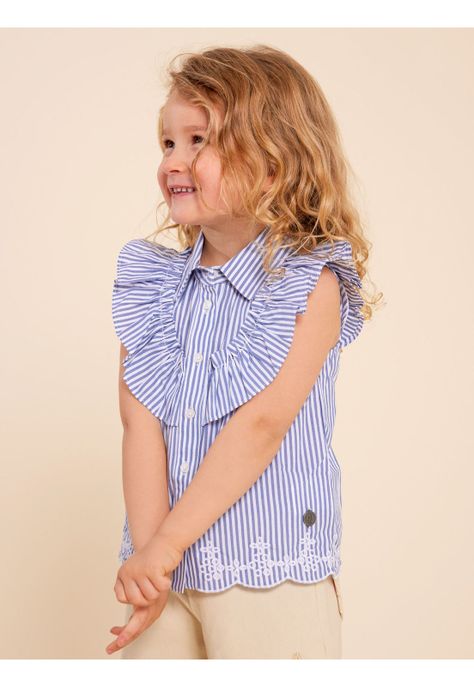 Blusa Niña Elisa Azul-3