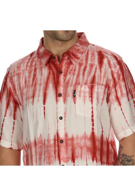 Camisa M/C Hombre Tide Dye Ss Rojo 7Veinte-2