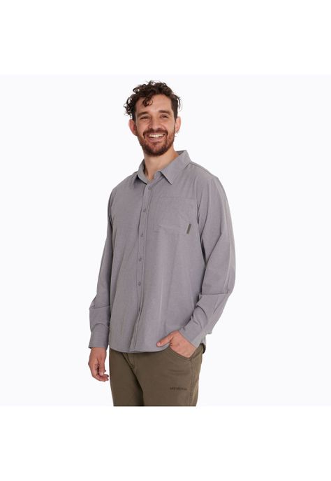Camisa Hombre Outdoor Shirt Gris-0
