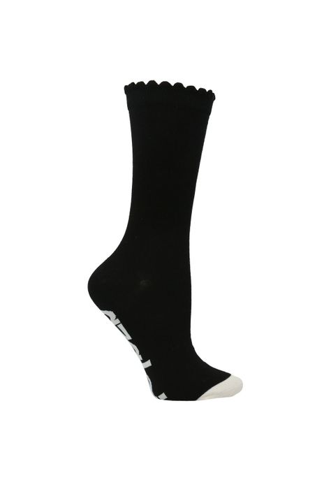 Calcetin Negro BasiSt Plain Mujer-0