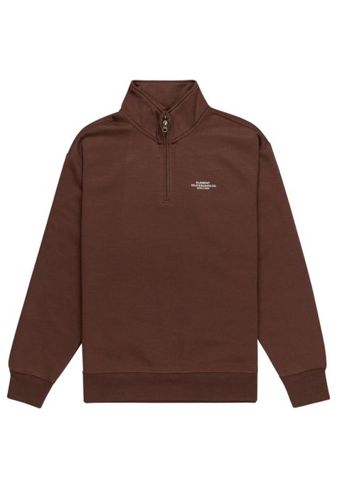 Polerón Hombre Cornell Skate Half Zip Café-0