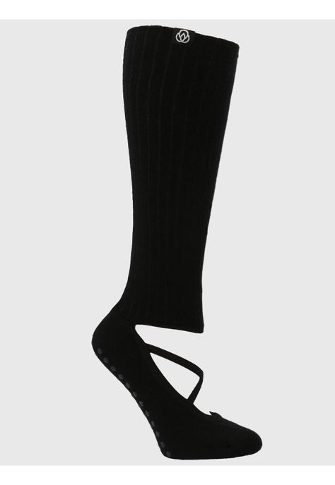 Calcetin Mujer Strap Grip Long Negro-0