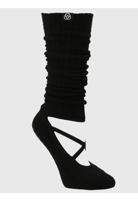 Calcetin Mujer Strap Grip Long Negro-3