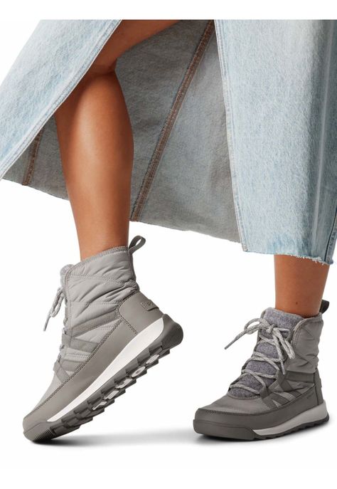 Bota Textil Whitney Ii Plus Lace Gris Mujer-8