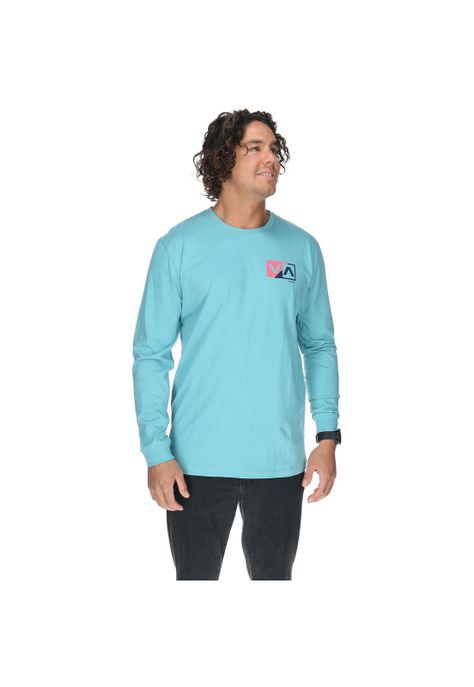 Polera M/C Hombre Shifted Ls Azul-0
