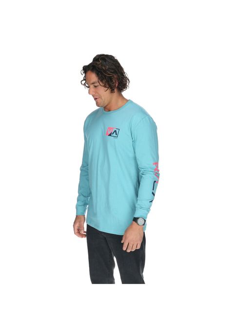 Polera M/C Hombre Shifted Ls Azul-1