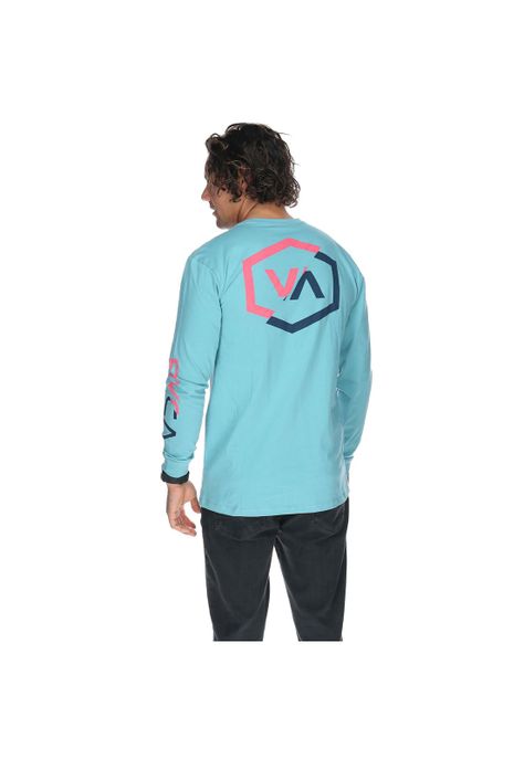 Polera M/C Hombre Shifted Ls Azul-2
