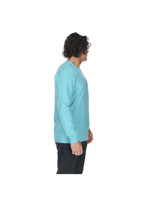 Polera M/C Hombre Shifted Ls Azul-3