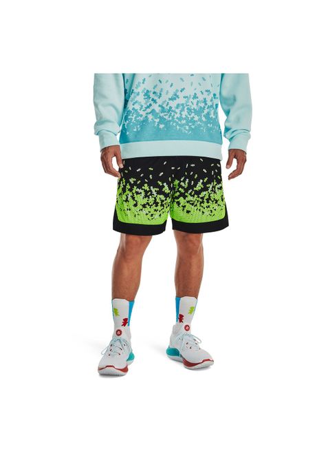Short Curry Collab Mesh para hombre Negro-3