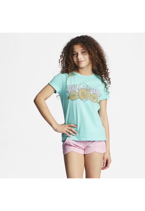 Polera M/C Niña Heritage Sunflo G Te Celeste-0