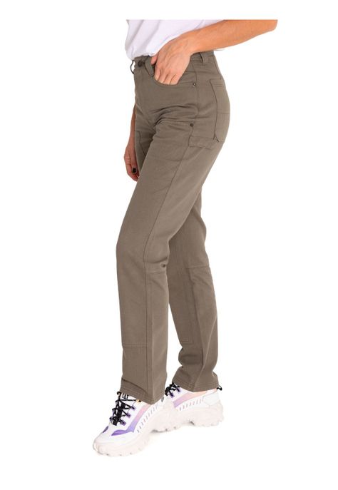 Pantalón Mujer Double Front Utility Bottom Verde-1
