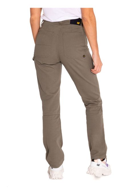 Pantalón Mujer Double Front Utility Bottom Verde-3