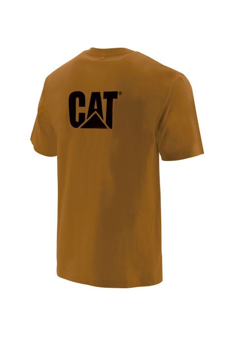 Polera Manga Corta Hombre Logo Pocket Tee Café-3