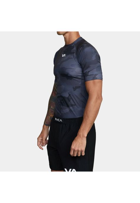 Polera Hombre Sport Rashguard M Sf Azul-1