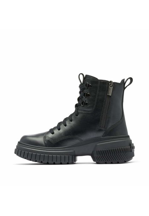 Bota Cuero Ona Ave Boot Lace Wp Negro  Mujer-4