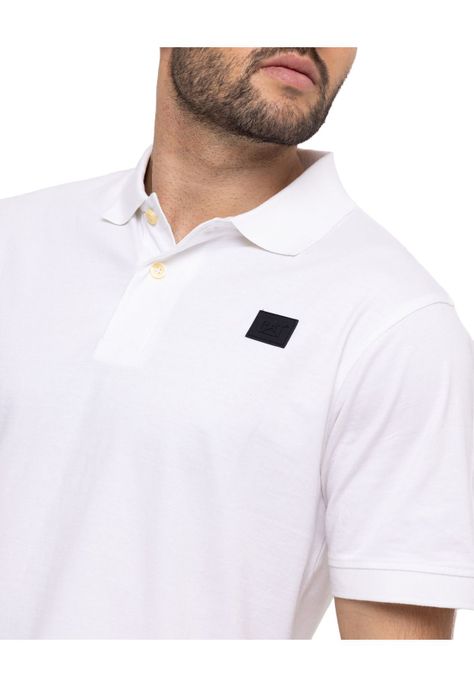 Polo Logo Jersey Polo Blanco Hombre-4