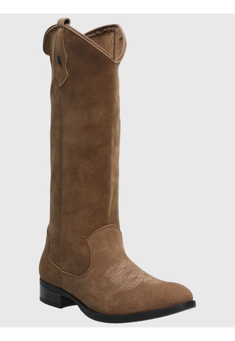 Bota Cuero Mujer Cami Café-0