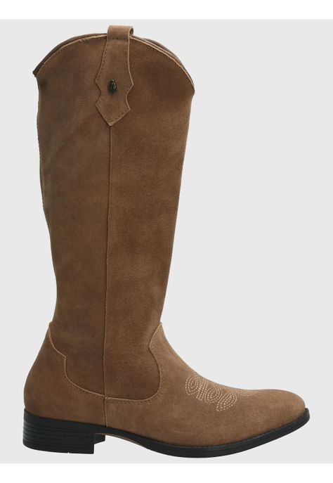 Bota Cuero Mujer Cami Café-1