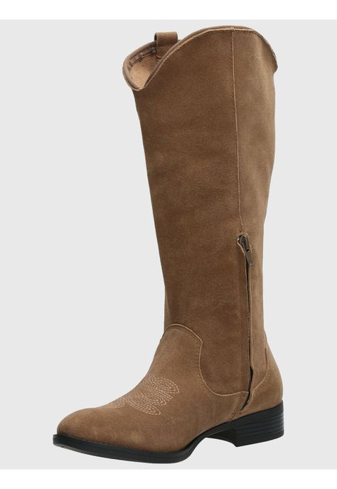 Bota Cuero Mujer Cami Café-4