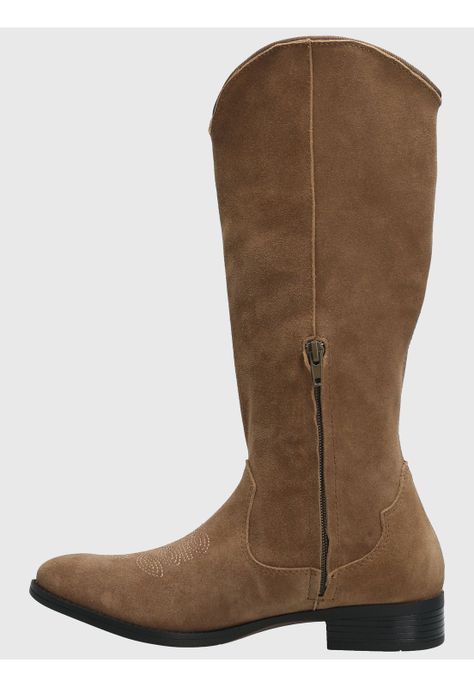Bota Cuero Mujer Cami Café-5