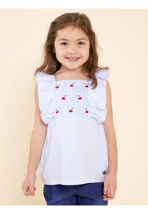 Blusa Niña Huerta Celeste-3