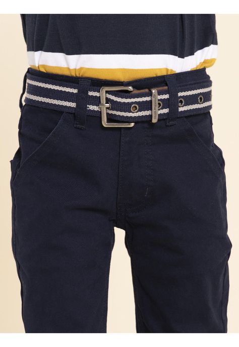 Pantalon Belt Niño Azul-3