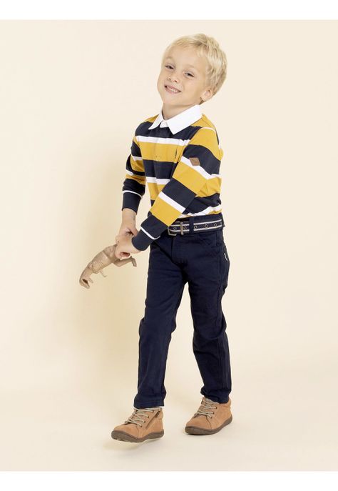 Pantalon Belt Niño Azul-4